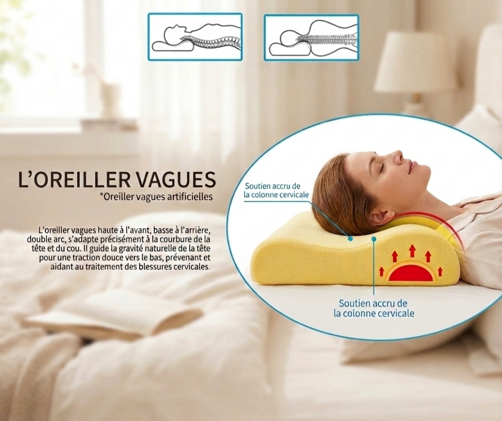 L’Expert Sommeil : Oreiller Ergonomique Cryo-Gel & Mousse à Mémoire Premium